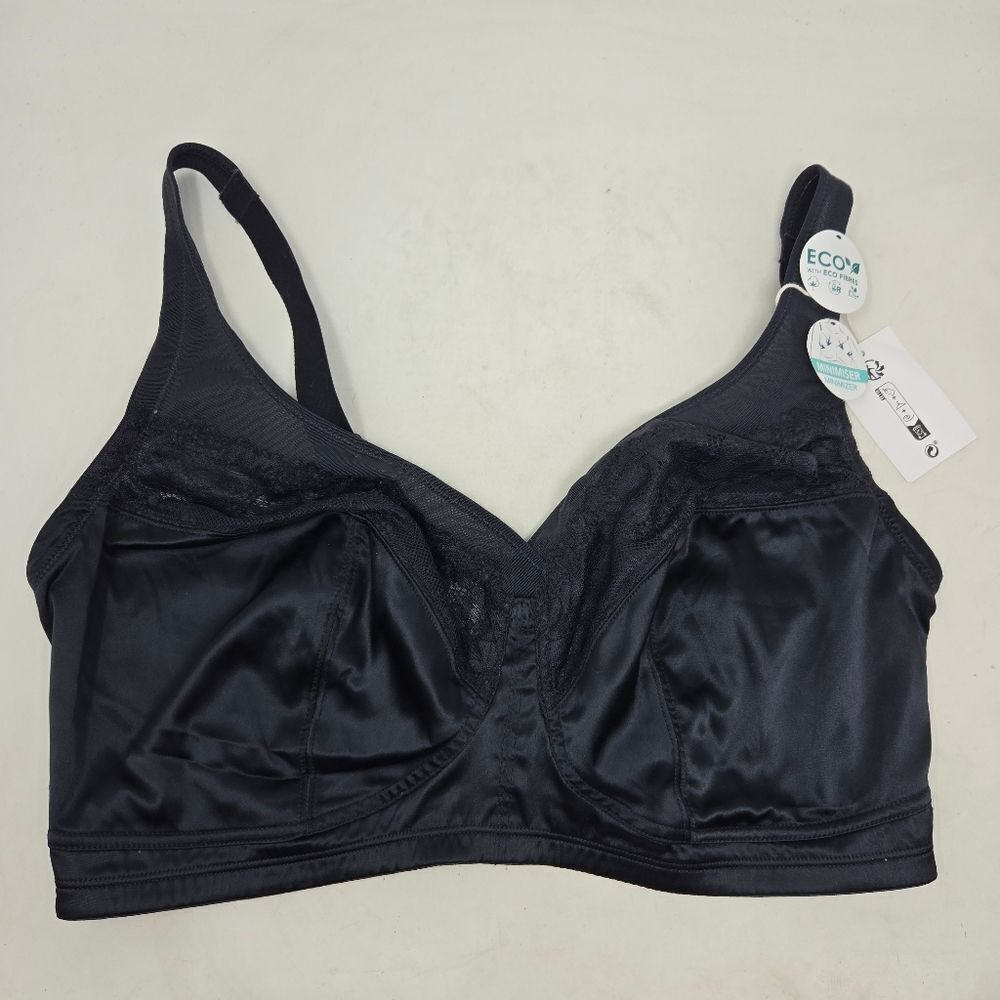 ECO Women's‎ Size 40F Black Lace Trim Bra NWT